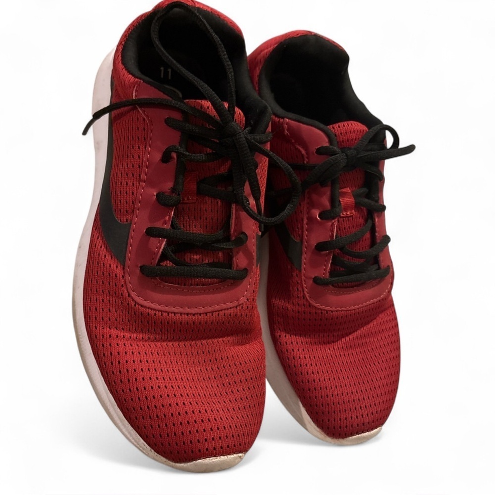 Athletic Works Mens Memory Foam Lightweight Low Sneakers Burgundy(Red) Size 11